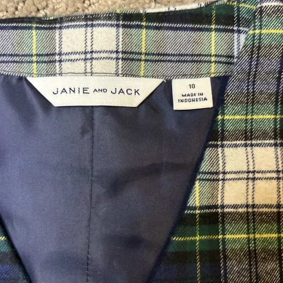 Janie And‎ Jack Boys Size 10 Blue Plaid Holiday Suit Vest Dressy Photos - Picture 8 of 8